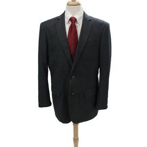 Alberto Cardinali Mens Dark Gray Classic Suit Jacket Collared Size 46